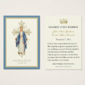 ヴァージンメアリ結婚カソリック祈りの言葉カード (正面&裏面)