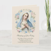 ヴァージンメアリ考えフローラズオブユー祈りの言葉 カード (正面)