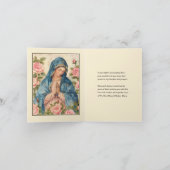 ヴァージンメアリ考えフローラズオブユー祈りの言葉 カード (内部)