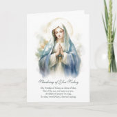 ヴァージンメアリ考えフローラズオブユー祈りの言葉 カード (正面)