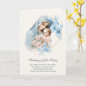 ヴァージンメアリ考えーズオブユー祈りの言葉 カード (黄色い花)