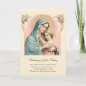 ヴァージンメアリ考えーズオブユー祈りの言葉 カード (正面)