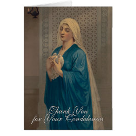 ヴァージンメアリ葬儀悔やみや弔慰ホリーカードサンキュー