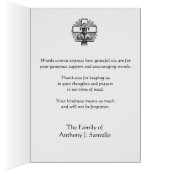 ヴァージンメアリ葬儀悔やみや弔慰ホリーカードサンキュー (内側 (右))