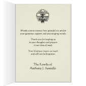 ヴァージンメアリ葬儀悔やみや弔慰ホリーカードサンキュー (内側 (右))