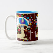 ヴァージンメアリ賛美ーの栄光 ツートーンマグカップ (左)