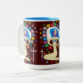 ヴァージンメアリ賛美ーの栄光 ツートーンマグカップ (正面左)