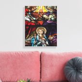 ヴァージンメアリ賛美ーステンドグラスの戴冠式 キャンバスプリント (インサイチュ (リビング))