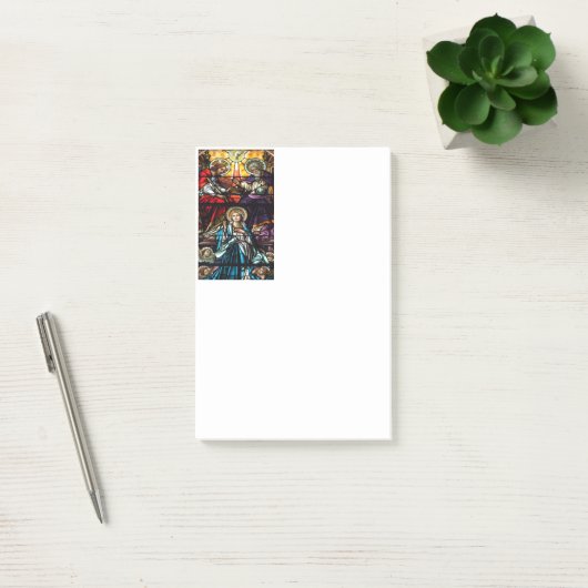 ヴァージンメアリ賛美ーステンドグラスの戴冠式 ポストイット (オフィス)