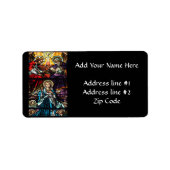 ヴァージンメアリ賛美ーステンドグラスの戴冠式 ラベル (正面)