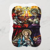 ヴァージンメアリ賛美ーステンドグラスの戴冠式 招待状 (正面/裏面)