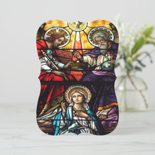 ヴァージンメアリ賛美ーステンドグラスの戴冠式 招待状 (スタンド正面)