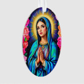 ヴァージンメアリ鮮やかーカラーズフォトクリスマスツリー オーナメント (正面)