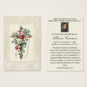 ヴァージンメキシコグアダルーペスペインの葬儀祈りの言葉 (正面&裏面)