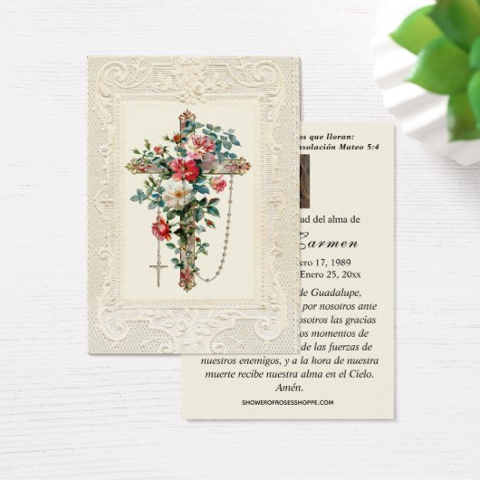 ヴァージンメキシコグアダルーペスペインの葬儀祈りの言葉 (デスク)