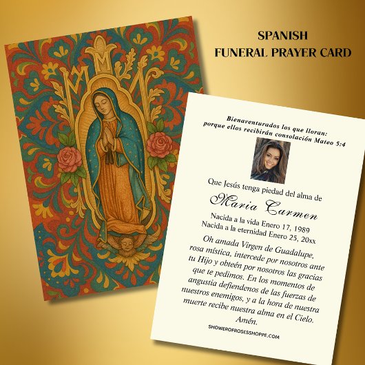 ヴァージンメキシコグアダルーペスペインの葬儀祈りの言葉
