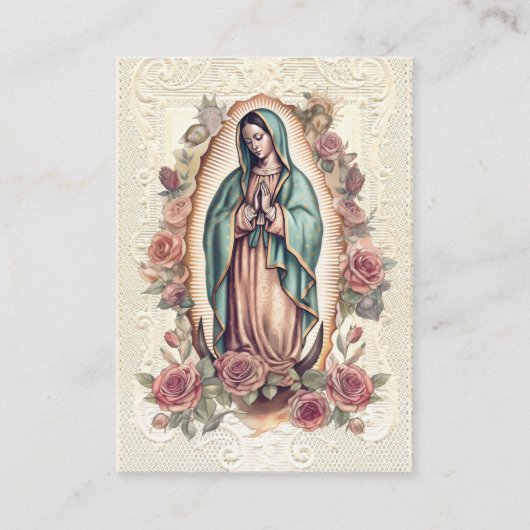 ヴァージンメキシコグアダルーペスペインの葬儀祈りの言葉 プレイスカード (正面)