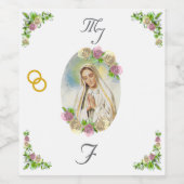 ヴァージンメリモノグラムのー結婚ズ ワインラベル (シングルラベル)