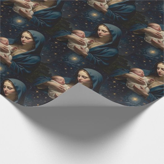 ヴァージンメリーアンドベビーイエス出生 ラッピングペーパー (角)