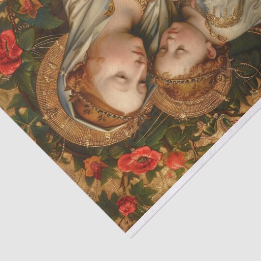 ヴァージンメリーアンドベビーイエズス2デクページ紙 薄葉紙 (詳細)