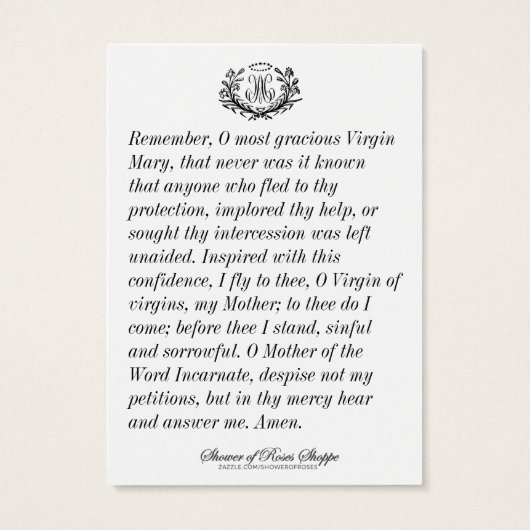 ヴァージンメリーイエスカソリック祈りの言葉聖 (裏面)