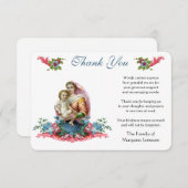 ヴァージンメリーイエスカトリックお悔やみ サンキューカード (正面/裏面)