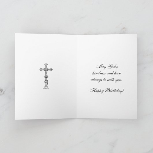 ヴァージンメリーイエスカトリック司祭誕生日祈りの言葉 カード (内部)