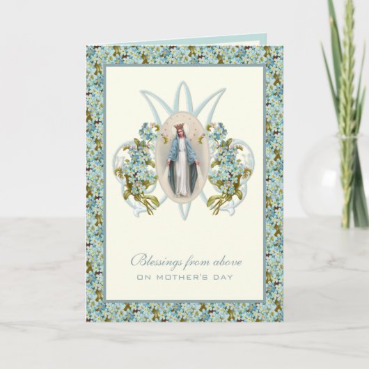 ヴァージンメリーイエスカトリック祈りの言葉宗教的カード カード (正面)