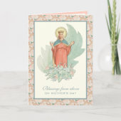 ヴァージンメリーイエスカトリック祈りの言葉宗教的カード カード (正面)