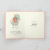 ヴァージンメリーイエスカトリック祈りの言葉宗教的カード カード (内部)