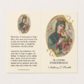 ヴァージンメリーイエスカトリック葬儀聖カード 名刺 (外部フラット)