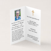 ヴァージンメリーイエスカトリック葬儀聖カード 名刺 (内部)