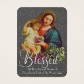 ヴァージンメリーイエスカトリック葬式の聖札 – (正面)