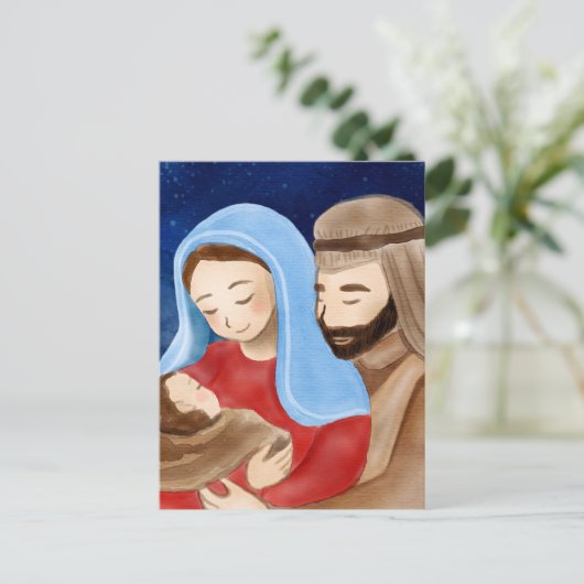 ヴァージンメリーイエス出生クリスマス ポストカード (スタンド正面)