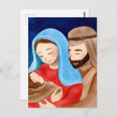 ヴァージンメリーイエス出生クリスマス ポストカード (正面/裏面)