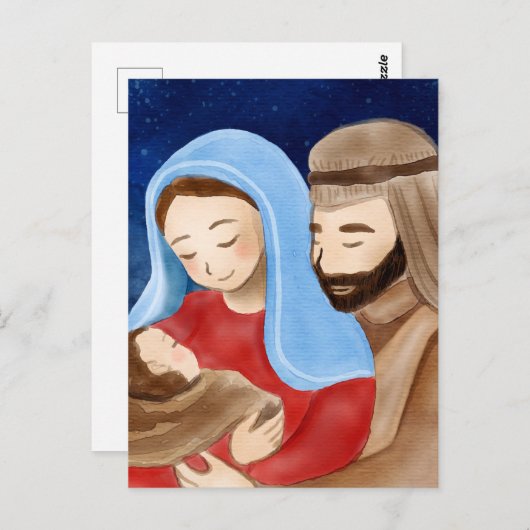 ヴァージンメリーイエス出生クリスマス ポストカード (正面/裏面)