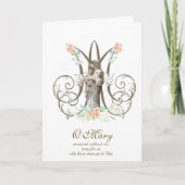 ヴァージンメリーイエス宗教母の日 カード (正面)