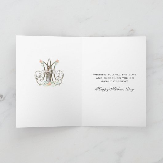 ヴァージンメリーイエス宗教母の日 カード (内部)