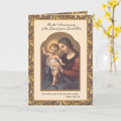 ヴァージンメリーイエス最愛の人を失った記念日 カード (黄色い花)