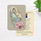 ヴァージンメリーイエス葬儀祈りの言葉メモリアルカード (デスク)