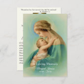 ヴァージンメリーイエス葬儀記念祈りの言葉ホリー – - 招待状 (正面/裏面)