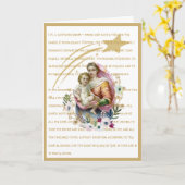 ヴァージンメリーイエズス聖別祈りの言葉宗教 カード (黄色い花)