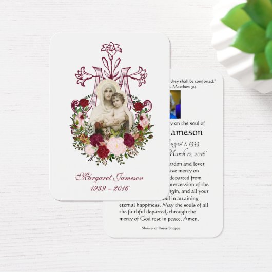 ヴァージンメリーイエズス葬儀記念神聖カード –  (デスク)