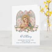 ヴァージンメリーイエズマザーズ・デイ・カトリック カード (黄色い花)