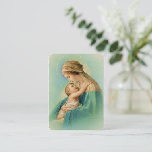 ヴァージンメリーイエズラブリーレディーブルーの詩を着た エンクロージャーカード (スタンド正面)