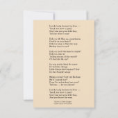 ヴァージンメリーイエズラブリーレディーブルーの詩を着た 招待状 (裏面)