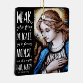 ヴァージンメリーカトリックのクリスマス装飾 セラミックオーナメント (右)