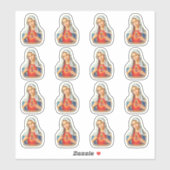 ヴァージンメリーカトリック宗教ヴィンテージビニル シール (シート)