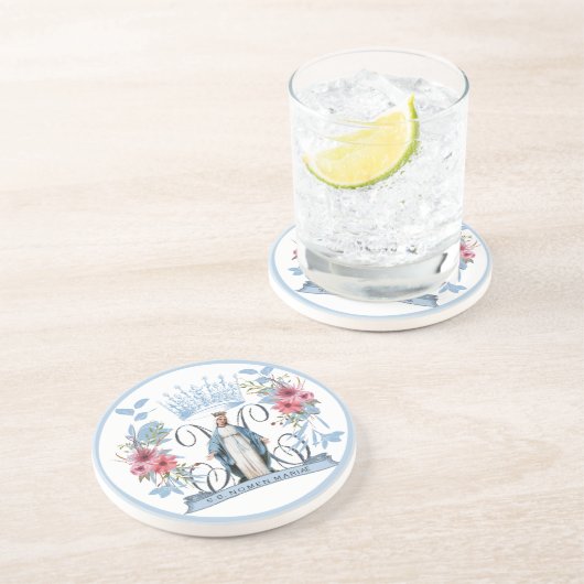 ヴァージンメリーカトリック宗教母メリーフローラ コースター (側面)