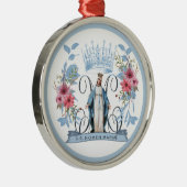 ヴァージンメリーカトリック宗教母メリーフローラ メタルオーナメント (右)
